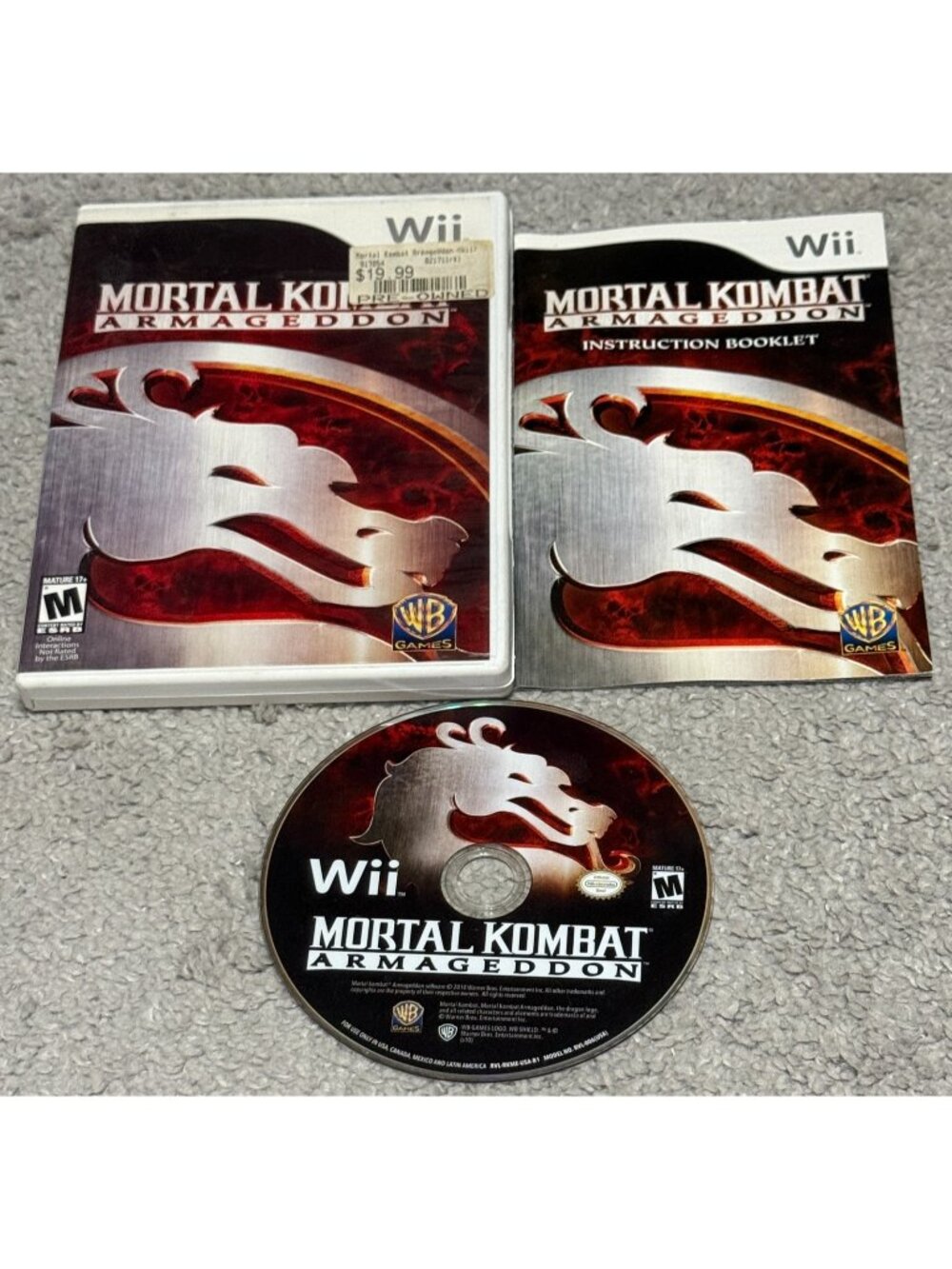 Mortal Kombat: Armageddon Nintendo Wii Complete w/ Manual CIB Tested